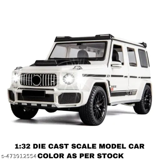 Gift Gallery 1:32 Scale Model Alloy Metal Car Resembling Brabuss 7000 Mercedess-Benzo AMG GG6343 Ben Model Car Gwagonar 1:32 Exclusive Alloy Metal Pull Back Die-cast Car Diecast Metal Pullback Toy car with Openable Doors & Light Music【Colors as Per Stock】