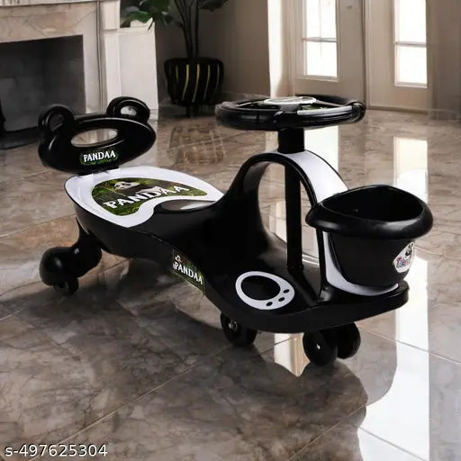 Santoz Kids Ride on Panda Magic Car Swing car for Boys and Girls with Music and Lights, Lightweight (Easy to Assemble)