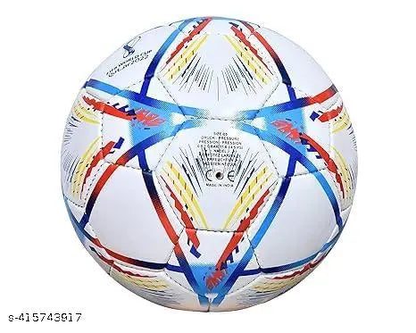 Hand Stitched World Cup Qatar 2023 New Addition Football with Air Pump Size := 5 Pack of 1 (Multi)