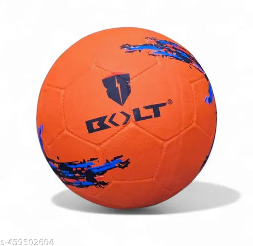 BOLT Thunder Red Football | Rubberized Moulded | Suitable for Hard Ground Without Grass | Training Ball | Soccer Ball | for Men/Women | Football Size - 5 (Red)