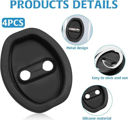 SELLERFLOR Heavy Duty 4 Pcs Car Silicone Door Latch Protective Cover Silent Shock Pads Rubber Shock Absorbers for Car Door Protection for for Honda,